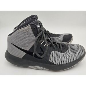 Nike Air Precision II Men's High Top Basketball Shoes Black Grey 10.5 898455-004